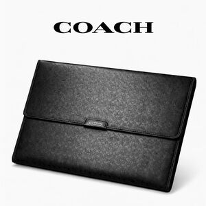 Coach Heritage Signature Embossed Trifold Portfolio Mobile Office